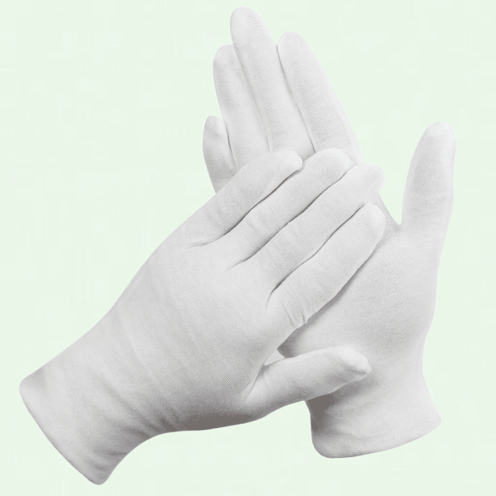 XL White Cotton Gloves Pack of 12, Hand Spa, Jewelry Inspection