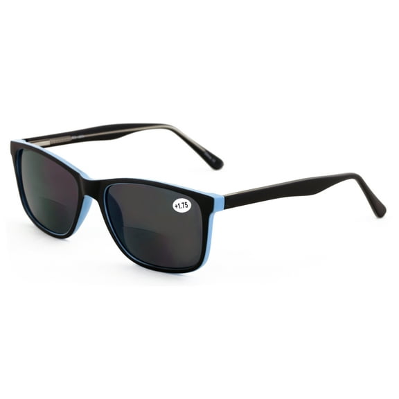 XL Wide Reading Sunglasses - Optical Frame Tinted Sun Reader UV Protection 150mm BIFOCAL +1.00
