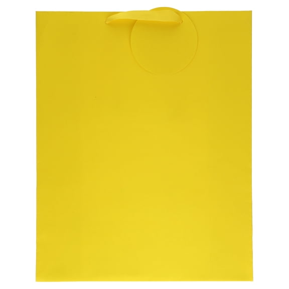 Extra Large Yellow Paper Gift Bag, 12" x 5" x 15", by Way To Celebrate
