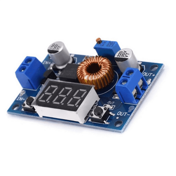 XL4015E Voltage Adjustable Voltage Reduction Power Module with Voltmeter Digital Display 5A High-Power 75W DC Board,1 * XL4015E double key module