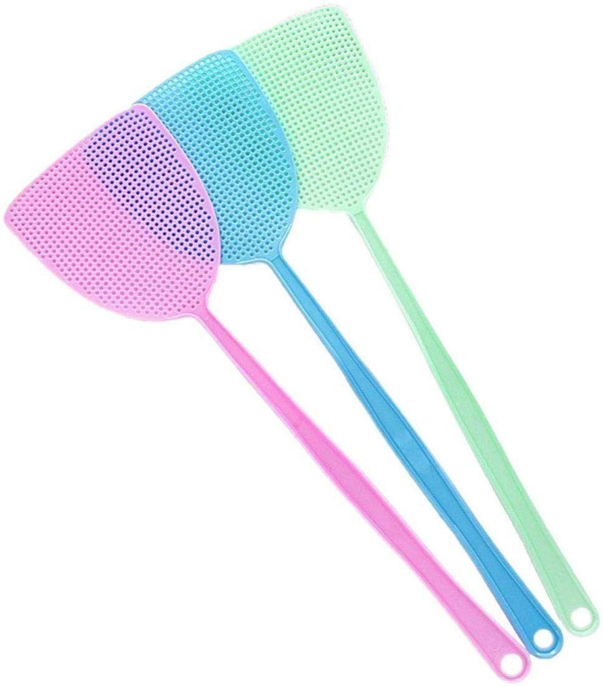 Obtheleg 3pcs Fly Swatter, Plastic Heavy Duty Manual Fly Killer, Long