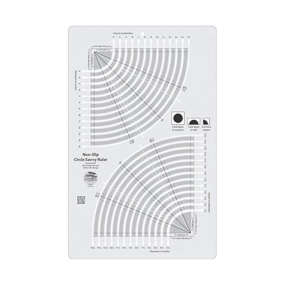 XLMD 11-3/4in x 18-1/2in Quilting Ruler - Non-Slip Grip Acrylic Fabric Strip Cutting, Sewing, Crafting, Patchwork Ruler & Template