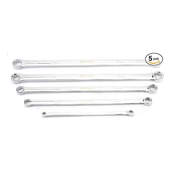 XLMD 5pc Extra Long Double Box End Metric Vanadium Steel Wrench Set Tool