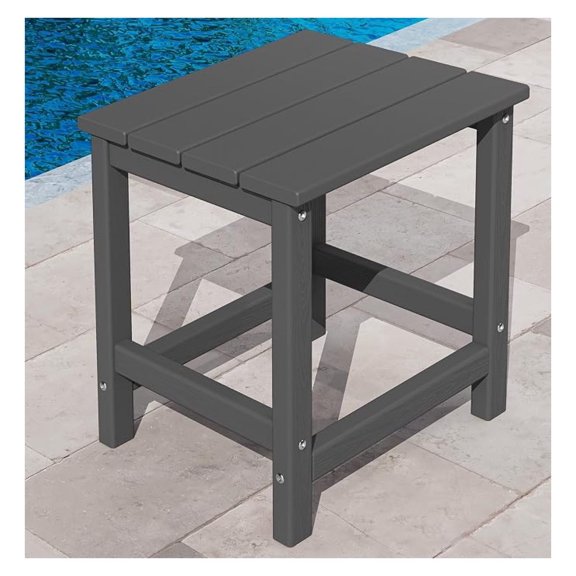 XLMD Adirondack Outdoor Side Table, Gray