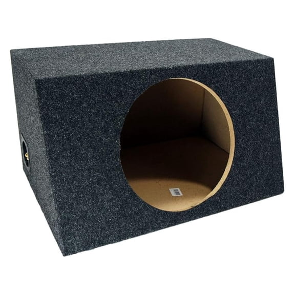 XLMD Car Audio Single 12" Sealed Subwoofer Slanted Hatchback Stereo Sub Box Enclosure