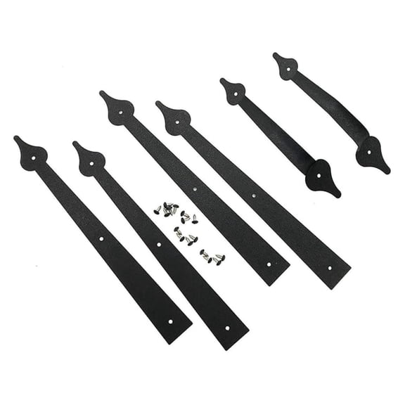 XLMD Carriage House Garage Door Decorative Hardware Set - Spear Style