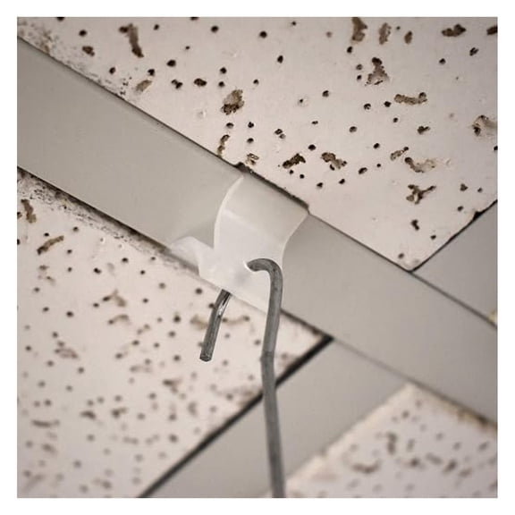 XLMD Drop Ceiling Grid Clip Snap On Sign Hangers with 3/16" Hole, Includes 12" H Metal Double C, 20 Pack