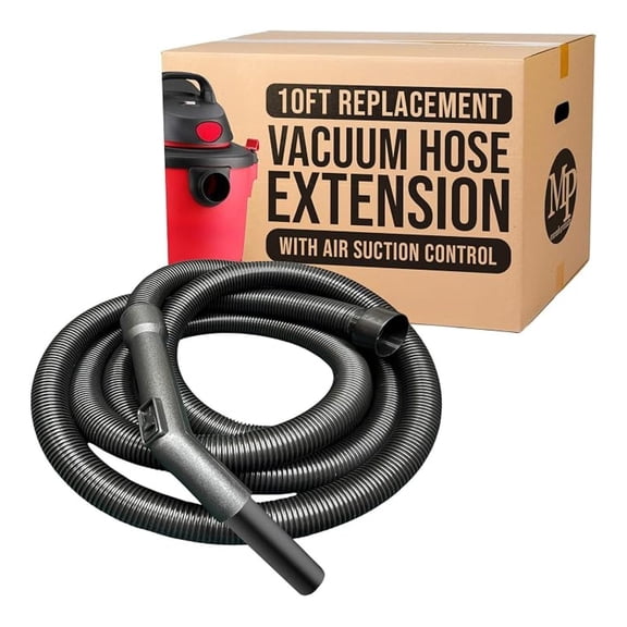 XLMD Vacuum Hose Replacement 10ft x 1-1/4in Crushproof Dust Collection Hose for Wet Dry Vacuum Cleaner Industrial Use with Suction Control