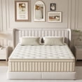 thumbnail image 1 of XLOLEHM King Mattress, 12 inch Hybrid Memory Foam Mattress, Medium Firm Mattress in a Box, Beige, 1 of 8