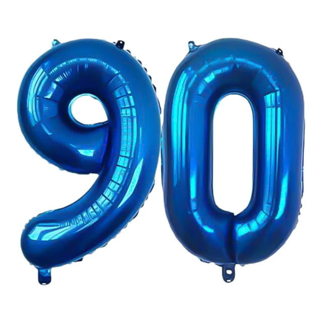XLOOD Number 90 Balloons RE32 32 inch Digital Balloon 90 Birthday