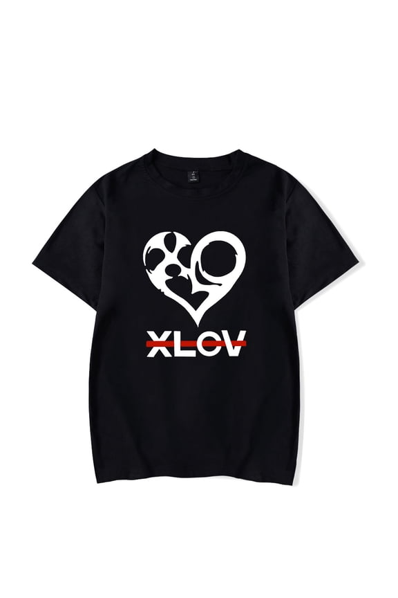 XLOV Merch Classic Logo Heart T-Shirt Unisex Fashion Tour Album Short Sleeve Summer Jumpers Streetwear Fan Merch