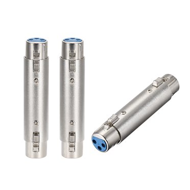 10-Pack 3-Pin XLR Female To Female Coupler – Microphone Gender Changer Adapter