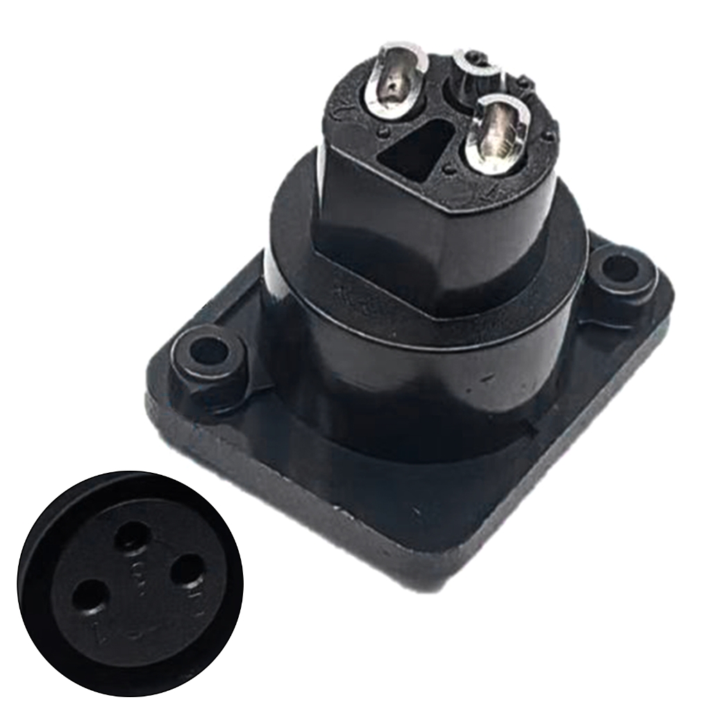 XLR 3Pin Connector Straight Terminal Panel Mount Secure Locking ABS ...