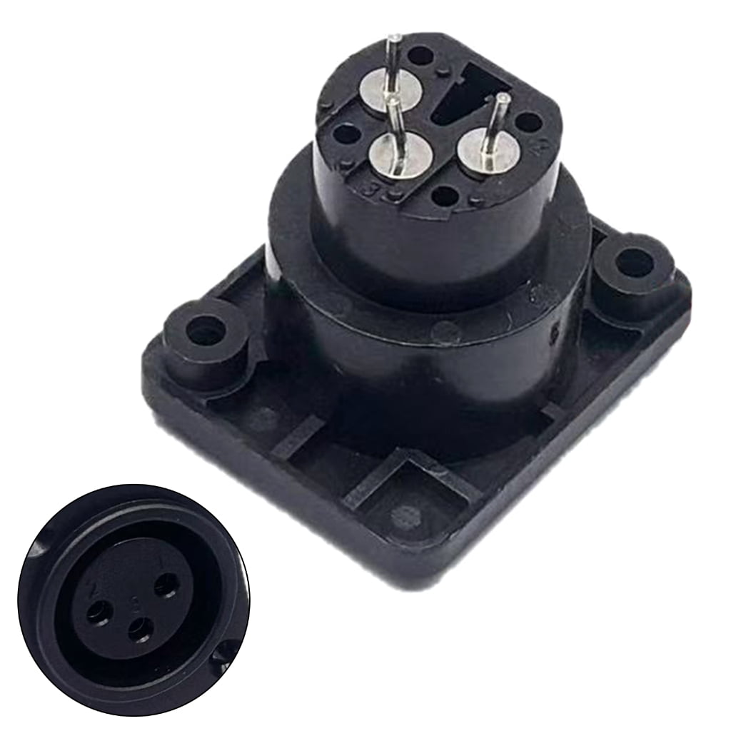 XLR 3Pin Connector Straight Terminal Panel Mount Secure Locking ABS ...