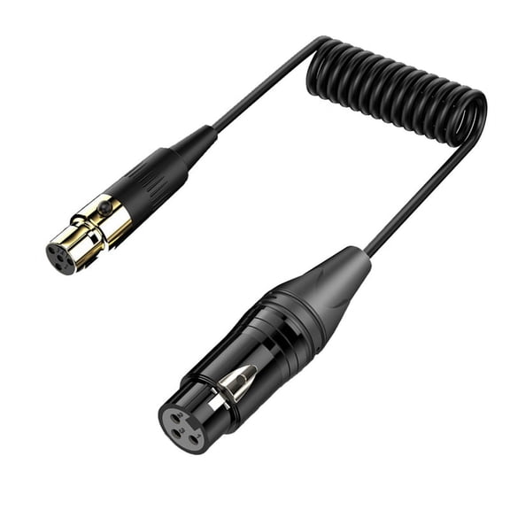 XLR 3Pin Female to Mini XLR 4Pin Female Amplifier Audio Mixer Mini Microphone Camera Audio Cable