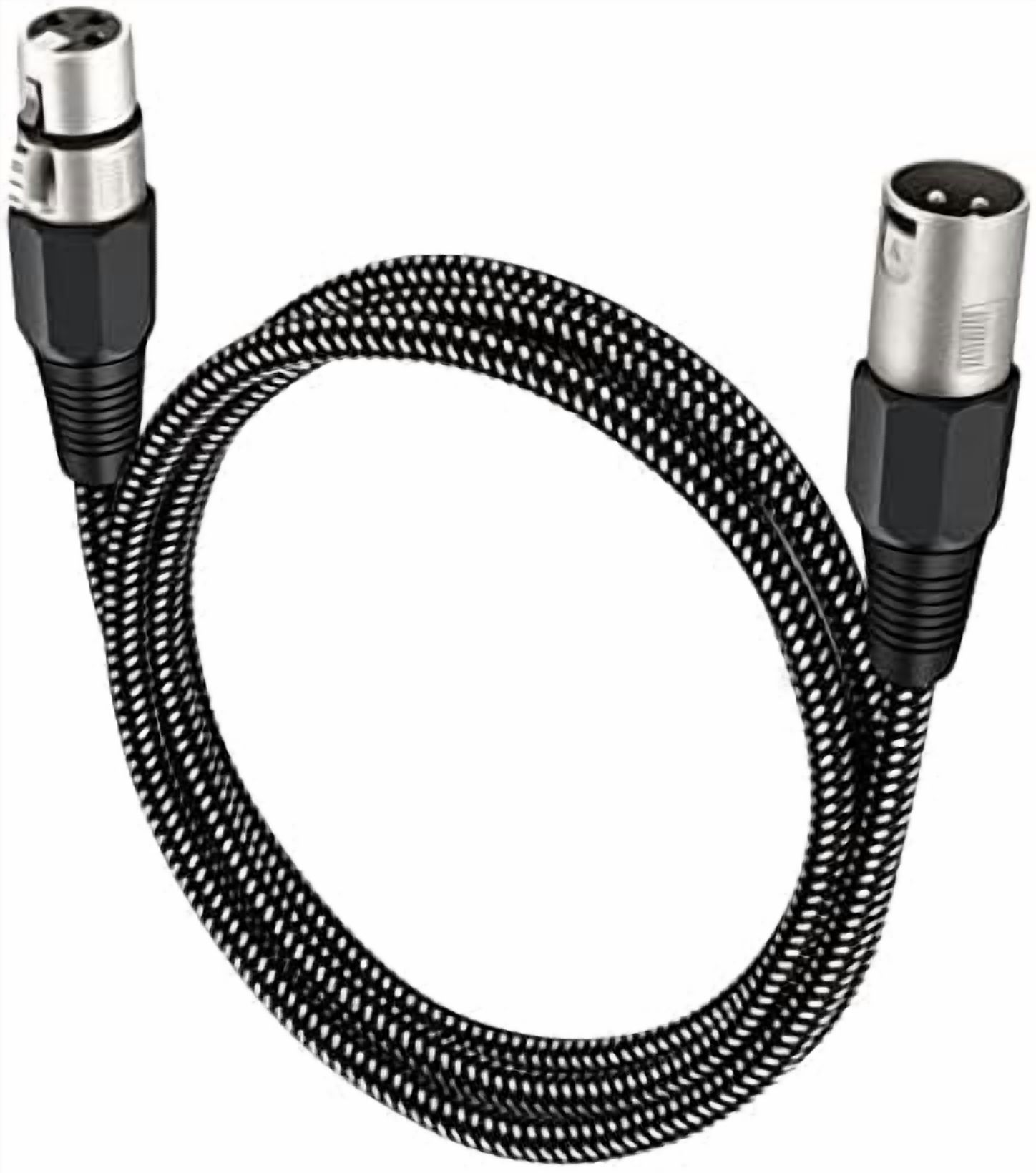 Mic Patch XLR 6 FT, Microphone 3 Pin Nylong Braided Balanced XLR Male to Female ...