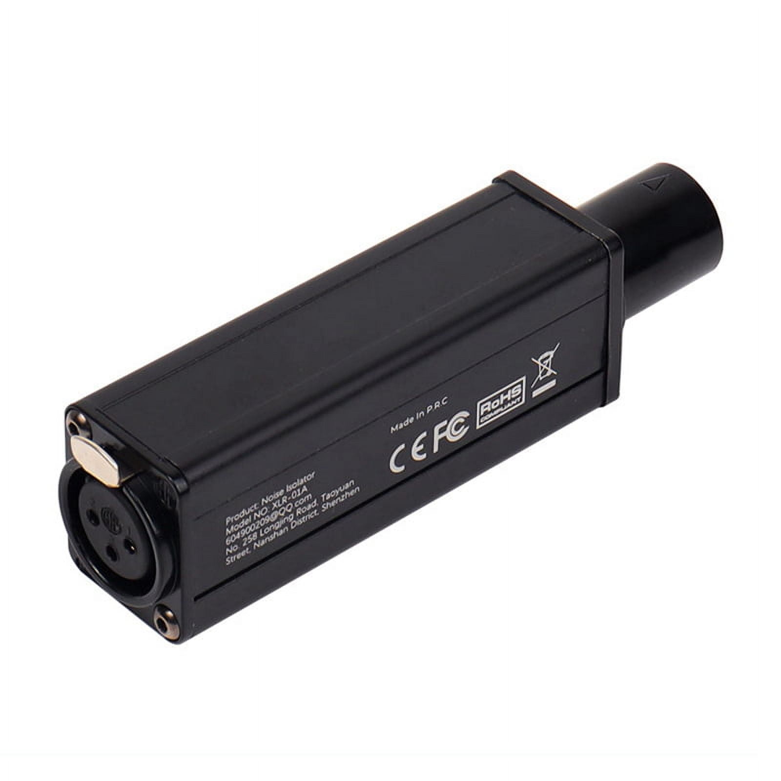 XLR Audio Noise Isolator Balanced Audio Common Ground Current Sound Elimination Noise Reduction Mixer Microphone Sound,1 * XLR Audio isolator,Black