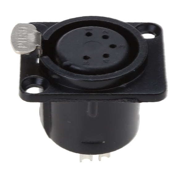 XLR Connector 5pins XLR Female Socket Panel Mount Type XLR-F Microphone Connector for 5-pole XLR Connectors