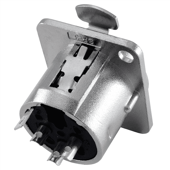 XLR Female Jack 3 Pin - Panel Mount Jacks D Series Size XLR-F - 24 PACK,24pcs x socket,Black & Silver
