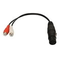 XLR Female to 2 RCA Female Y Splitter Cable 3pin Dual RCA to 1 XLR