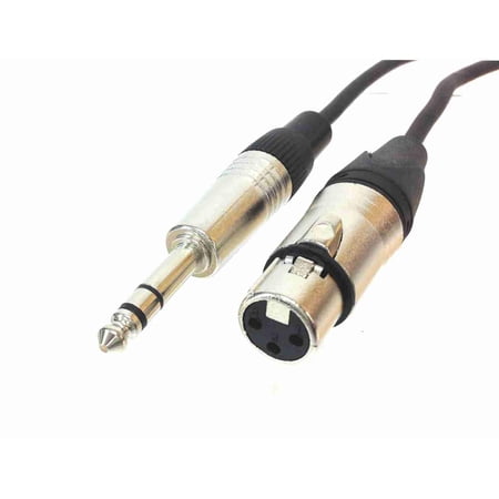 XLR Female to TRS Male Microphone Cable