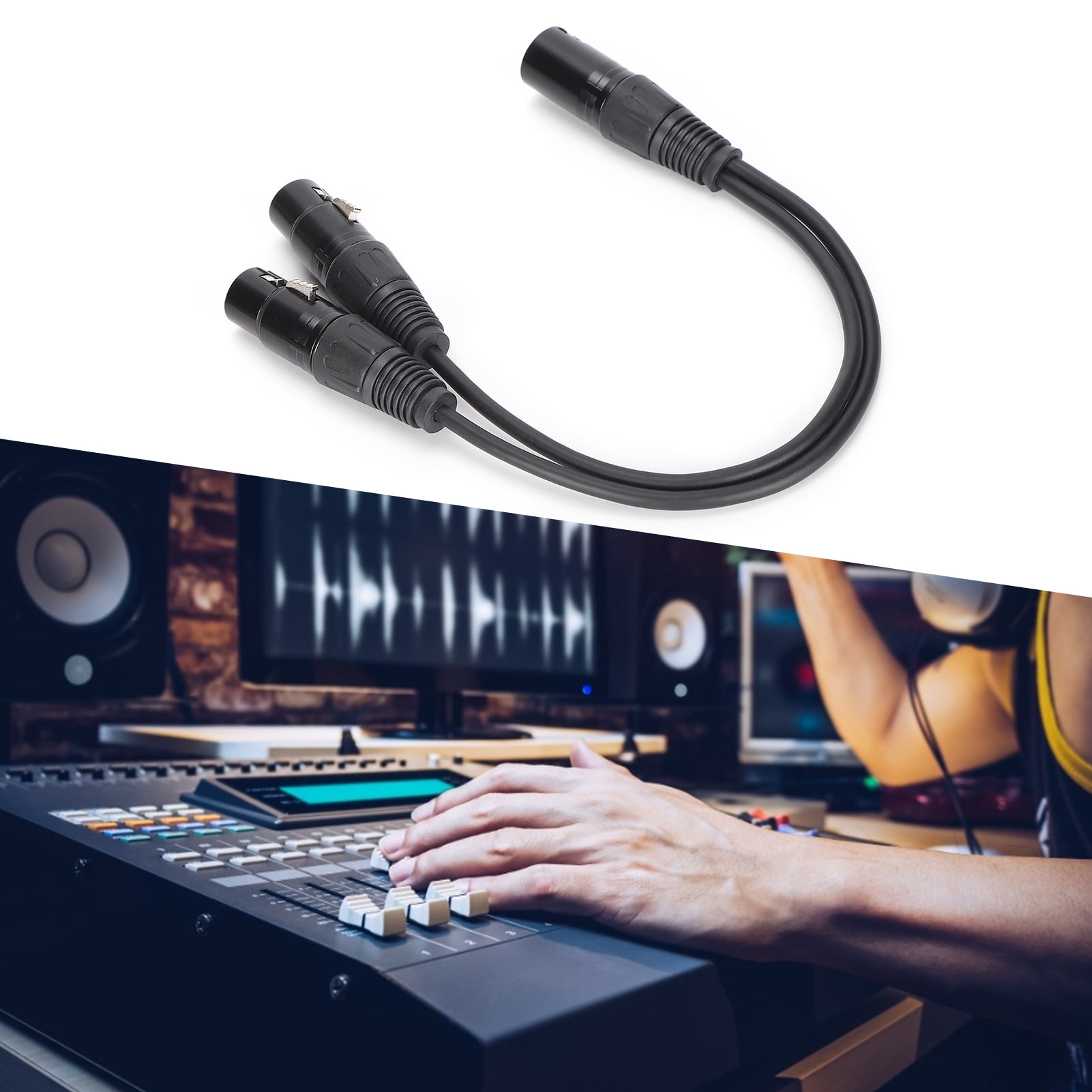 XLR Male To Dual XLR Female Cable,YType Splitter Audio Microphone