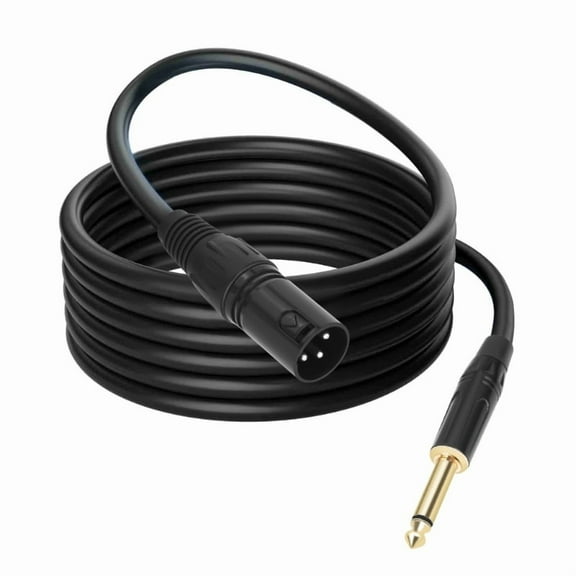 XLR Male to 1/4Inch TS Mono Auditory Cable Unbalanced Connection for Mixers and Microphones Durability PVC