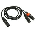 XLR Male to Dual XLR Female Cable Y Type Splitter Microphone Cable for