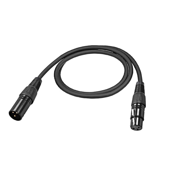 XLR Male to XLR Female Cable Line, for Microphone Video Camera Sound Card Mixer Black Line 1M 3.2ft