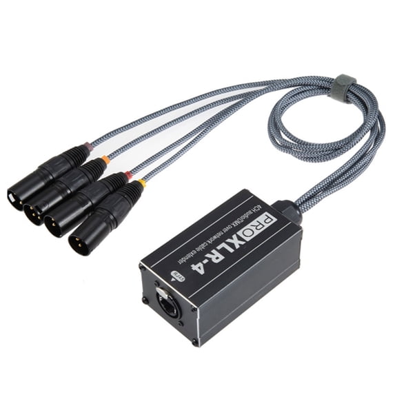 XLR Snake Cable to Ethercon Cable, 4 Channel 3-pin Multi Network Snake Receiver with Cat5/cat6 Network Snake Receiver