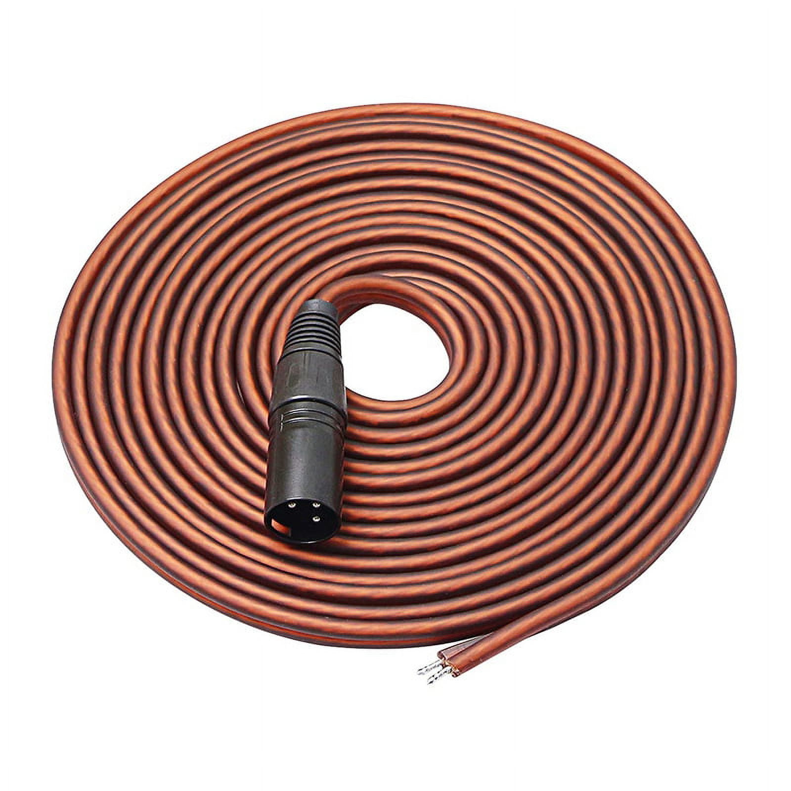 XLR Speaker Cable, Wire to Plug Gold Plated 3 Pin Male Connector