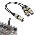 thumbnail image 1 of XLR Splitter Cable, 3 Pin Dual XLR Female to Male Patch Y Cable Balanced Microphone Cord Audio Adaptor (1 Male to 2 Female) - 11.81in,1PC (Black), 1 of 8