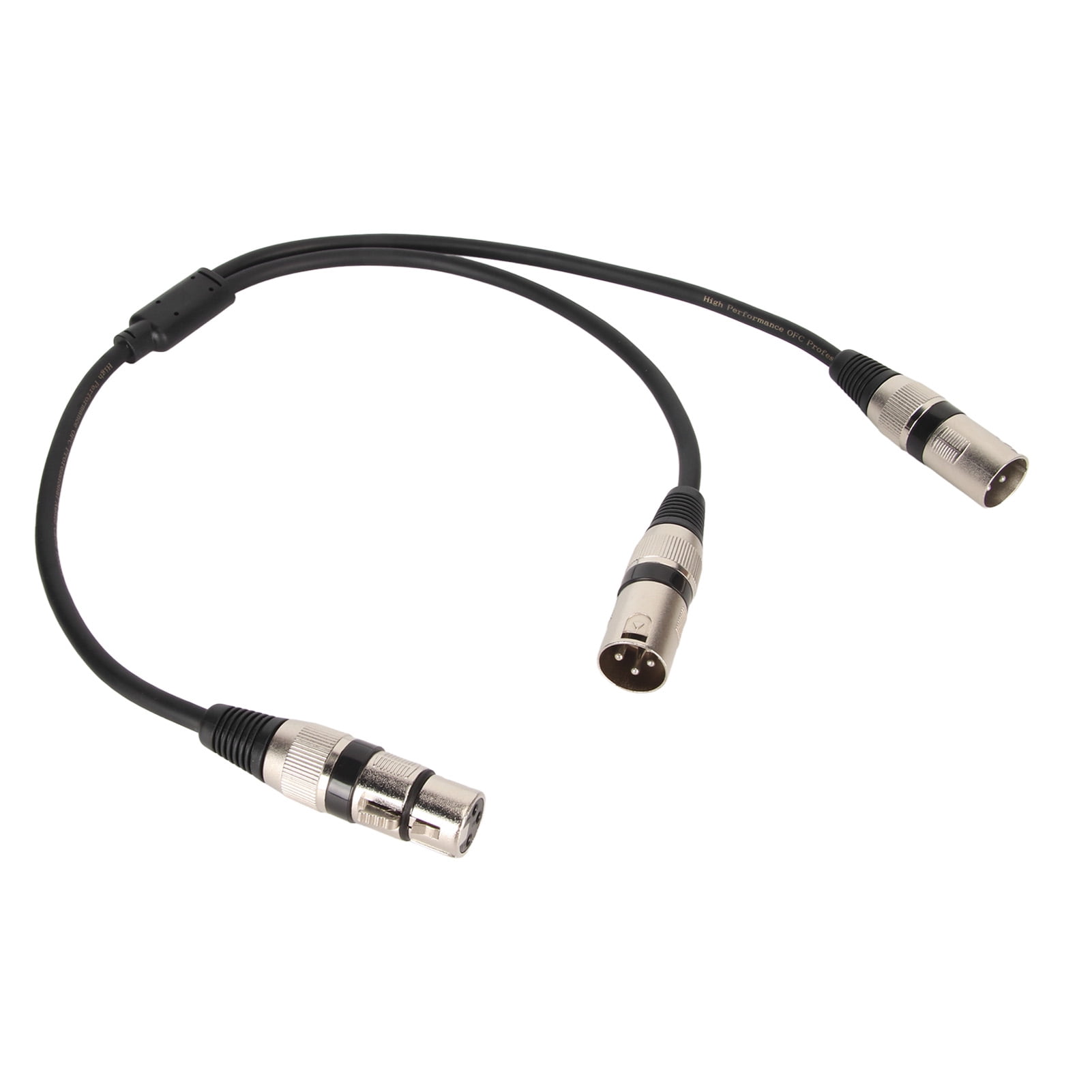 XLR Splitter Cable 3 Pin Female to Dual Male Noiseless Low Loss XLR Y