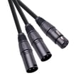 thumbnail image 1 of XLR Splitter Cable, 3 Pin XLR Female to Dual XLR Male Patch Y Cable Balanced Microphone Splitter Cord Audio Adaptor-50cm,1 x 3pin XLR Female to Dual XLR Male Y Splitter Cable,Black, 1 of 8