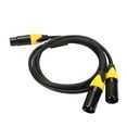 XLR Splitter Cable Female to Dual Male 3 Pin Noiseless Low Loss XLR Y
