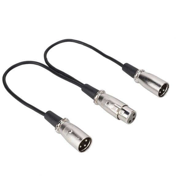 XLR Splitter Cable Female to Dual Male Head 3-Pin XLR Audio Extension Cord for Mic, Mixer, Speaker (11.8 inches / 30 cm)