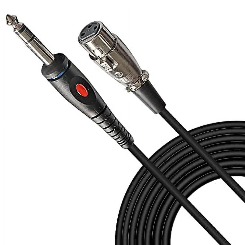 XLR To 1/4 Inch TRS Instrument Cable 10Ft | XLR Female To 6.35Mm Male ...