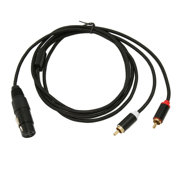 XLR to Dual RCA Cable Female to Male Low Loss Noiseless Y Splitter