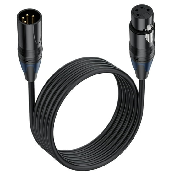 XLR4 Cable Microphone Cable 4 Pin XLR Male to Female Extender Cord for Studio Recorder Mic Mixer Speaker System