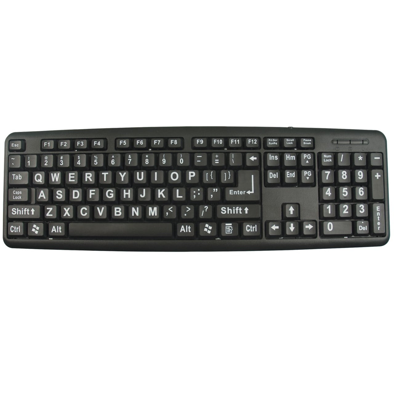 Logickeyboard Wireless for Mac and iPad with XL Print White Letters on  Black Keys • Bluetooth connectivity • Light Form Factor with 78 Keys •