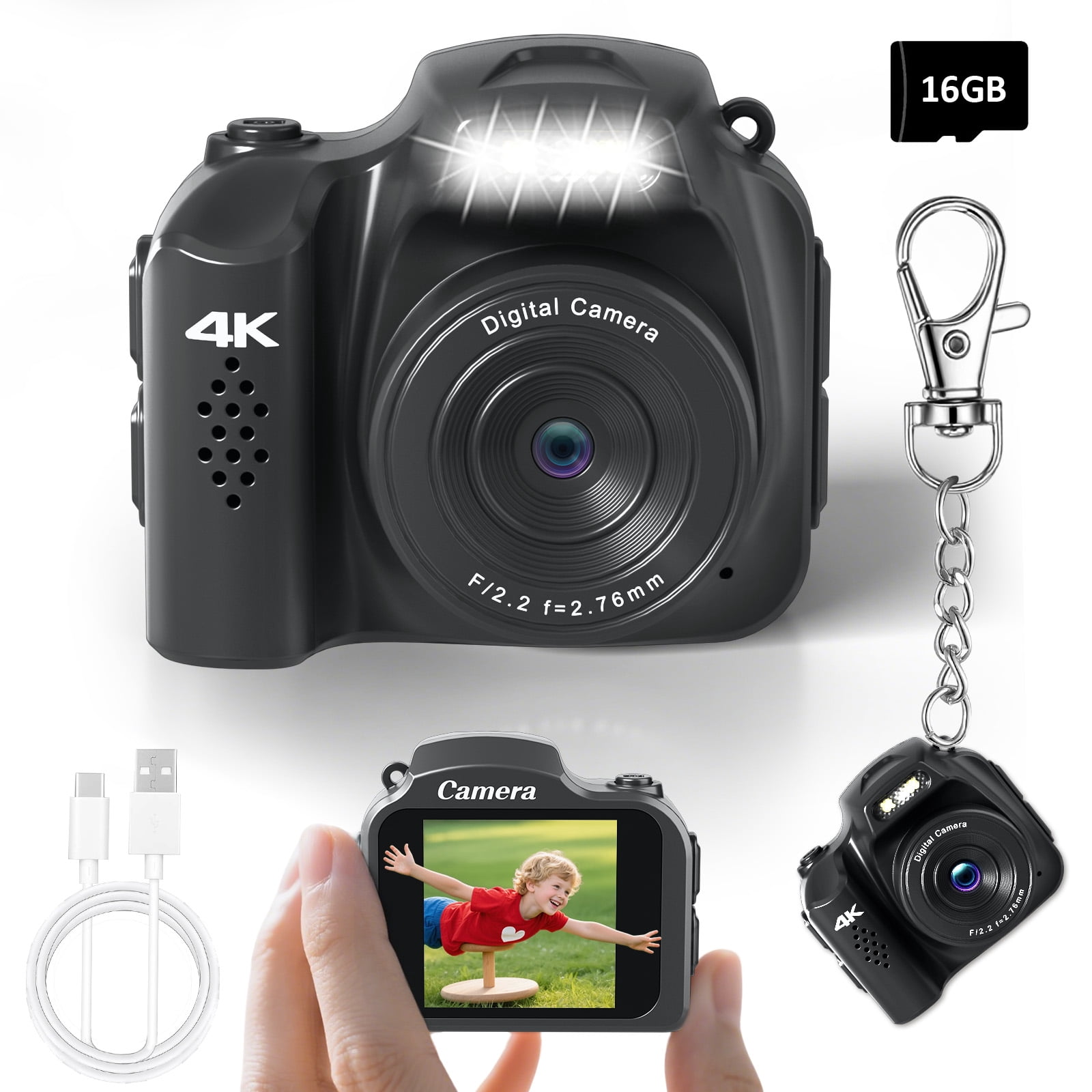 XLURC Mini Camera 4K Digital Tiny Camera Pocket-Sized Micro Video ...