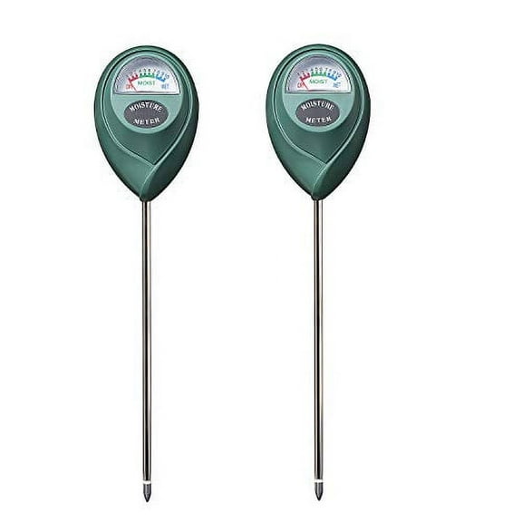 XLUX Soil Moisture Sensor Meter Water Monitor, Hygrometer for Gardening, Farming,Plants, No Batteries Required, 2 Pack