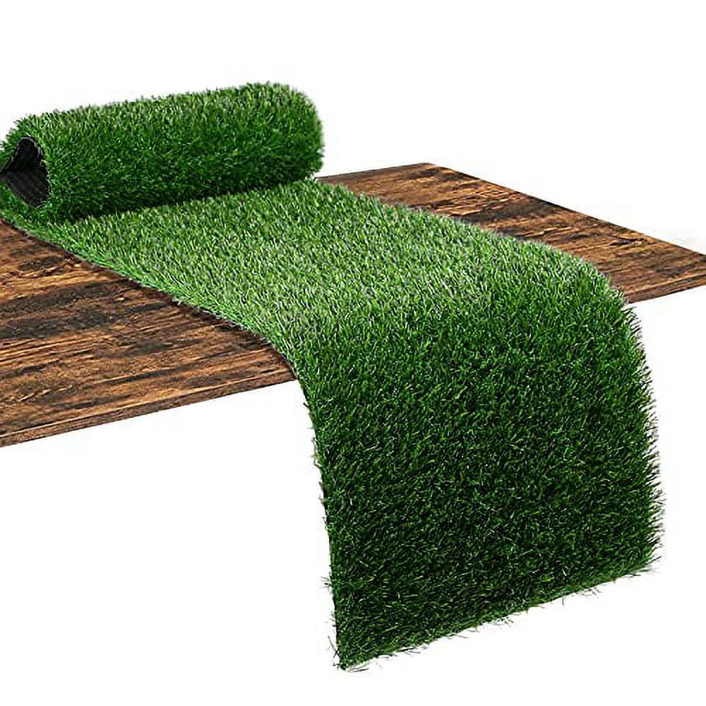 Grass Runner for Table 2 Pieces Artificial Faux Dried Moss Table Runners  Grass Bulk Fake Grass Tabletop Decoration for Fall Summer Holiday Wedding