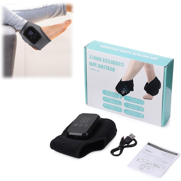 XLYFVLGF 3-in-1 Foot Massager for Neuropathy Ankle Pain Relief with 3 Vibration Modes and 5 Heat Levels (Cordless)