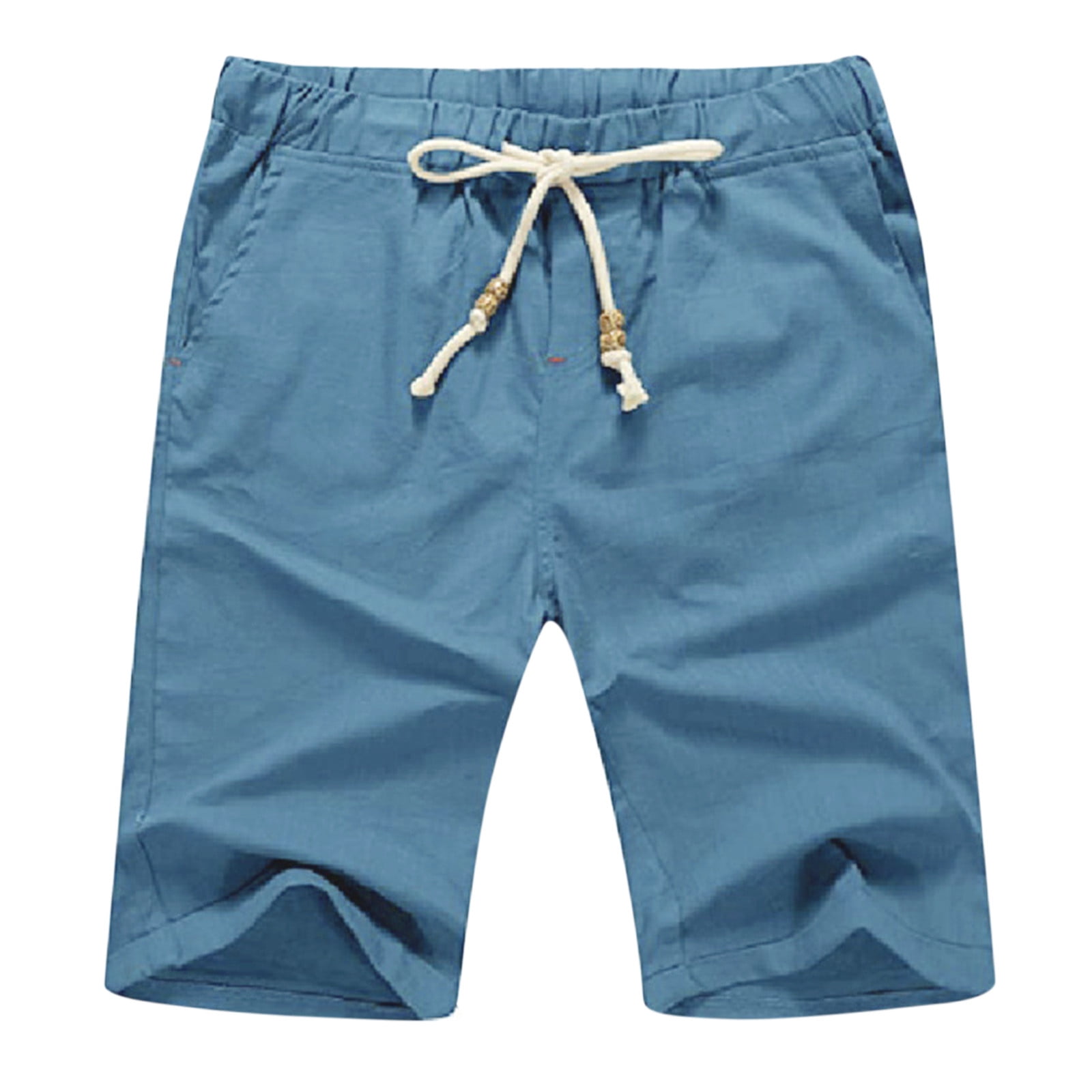 Titcea Men's Solid Color Zipper Cargo Shorts with Multi