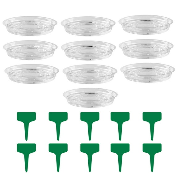 XM Culture 10 Set Planter Tray Leak-proof Reusable BPA Free Promote Growth Plant Pot Saucer Gardening Tools