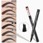 XM Culture 2g Eyebrow Pen 4 Tips Waterproof Natural Color 4 forks Black Grey Fadeless Eyebrow Tattoo Pencil for Makeup