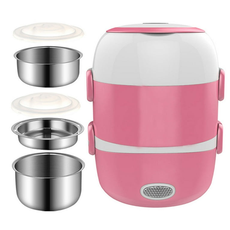 XM Culture 3 Layer Portable Electric Rice Cooker Heating Lunch Box