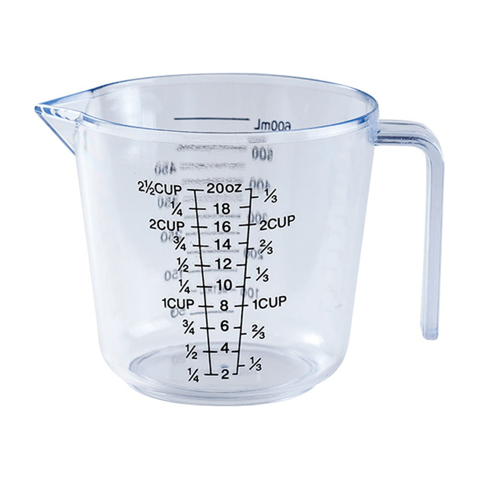 XM Culture Clear Scale Measuring Cup with Handle Plastic Graduated  Measuring Mugs for Kitchen