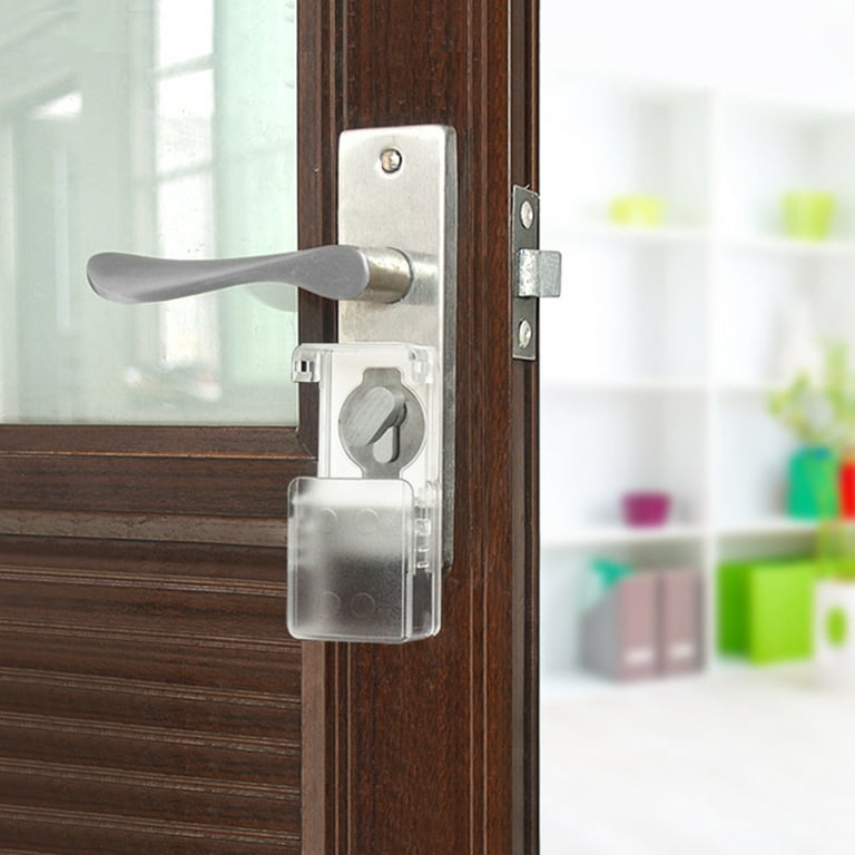 Door Locks for Kids Safety Self-Adhesive Lever Door ABS Anti-open